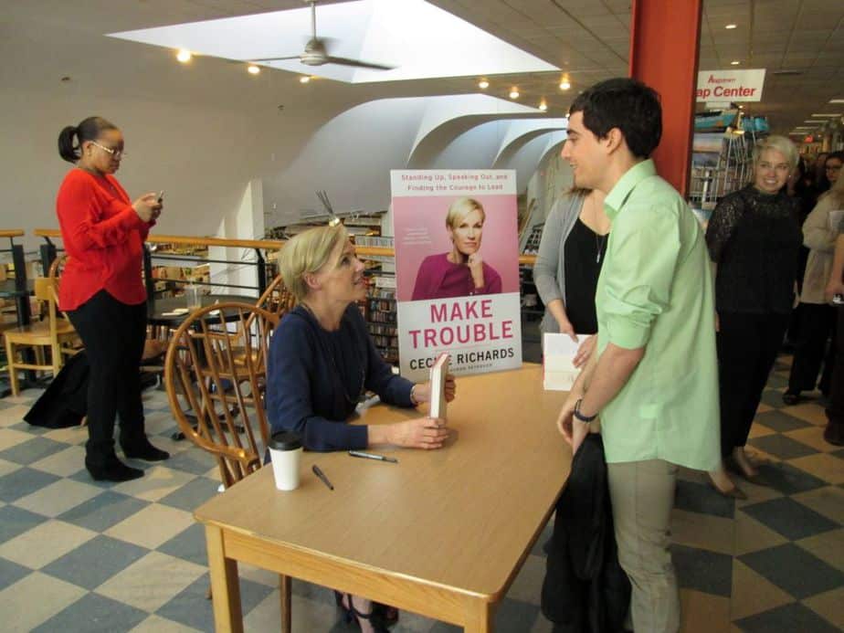 Cecile Richards signs
