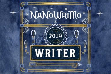 National Novel Writing Month's 2019 writer logo